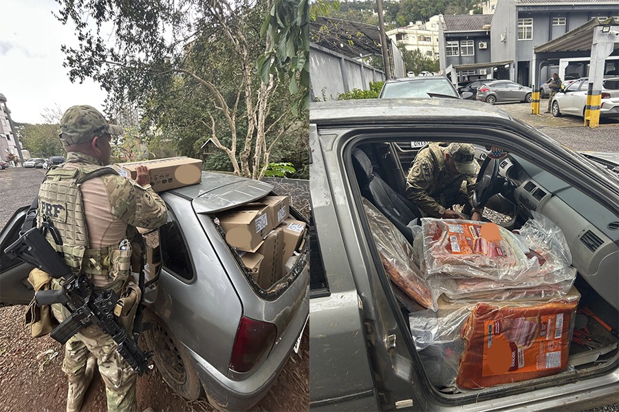 PRF recupera 280 kg de carne roubada após perseguição
